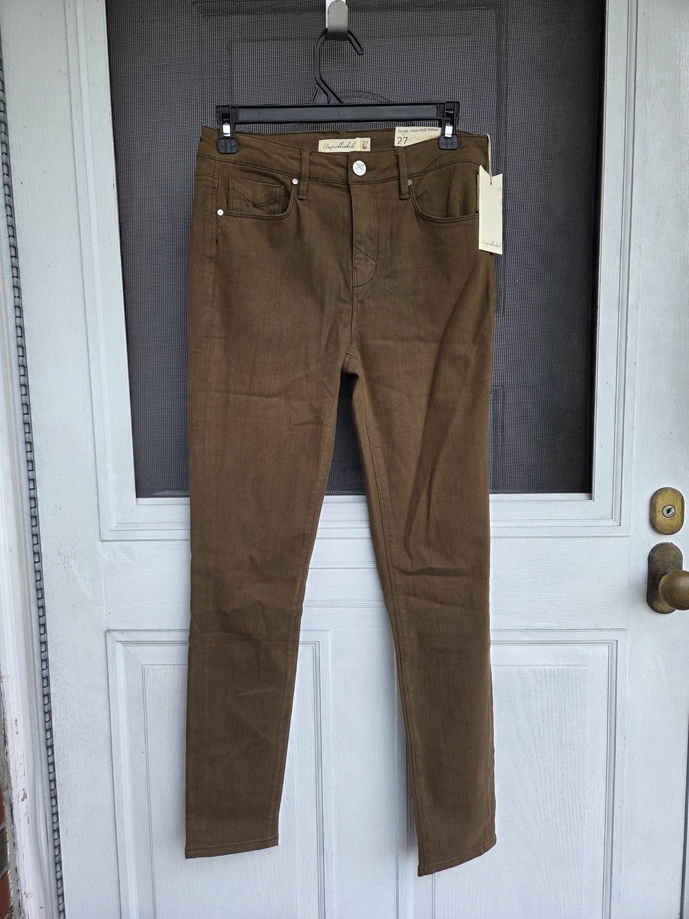 Unpublished Olivia High Rise Skinny Jeans Womens Size 27 Brown